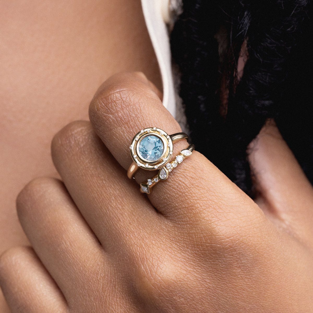 Aquamarine Spotlight Ring - Elegant Blue Gemstone Jewelry for Women | Perfect for Engagement, Wedding & Special Occasions