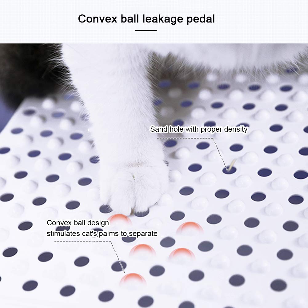 Self-Cleaning Enclosed Cat Litter Box with Detachable Drawer & Scoop - Top Exit & Front Entry Design for Odor Control - Perfect for Small Spaces & Multi-Cat Homes (Blue) - Ideal for Apartments, Pet Owners & Easy Cleanup