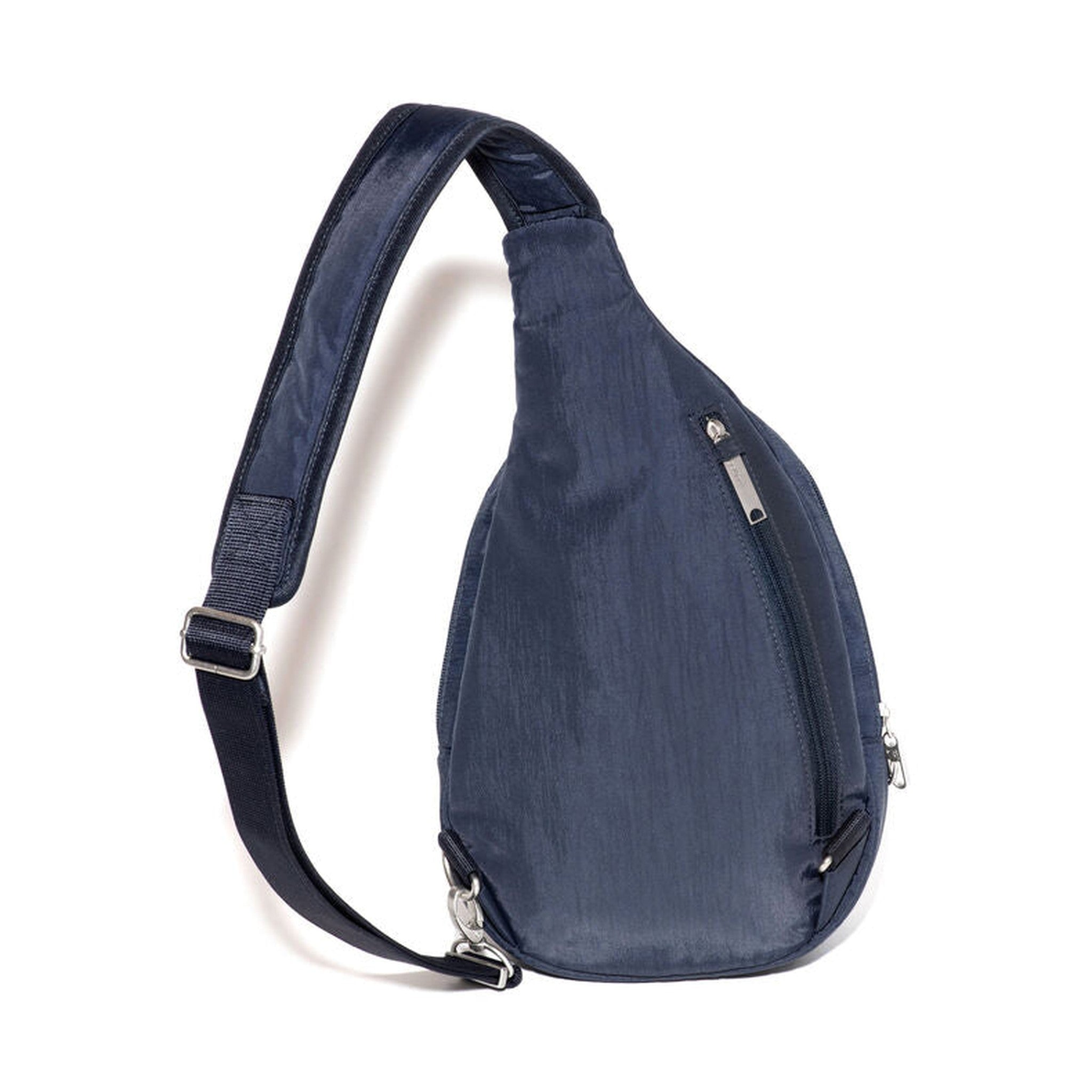 Baggallini Securtex Anti-Theft Triple Zip Sling Crossbody Bag - Secure Travel & Everyday Essentials Organizer for Women | Perfect for Commuting, Shopping & Vacation