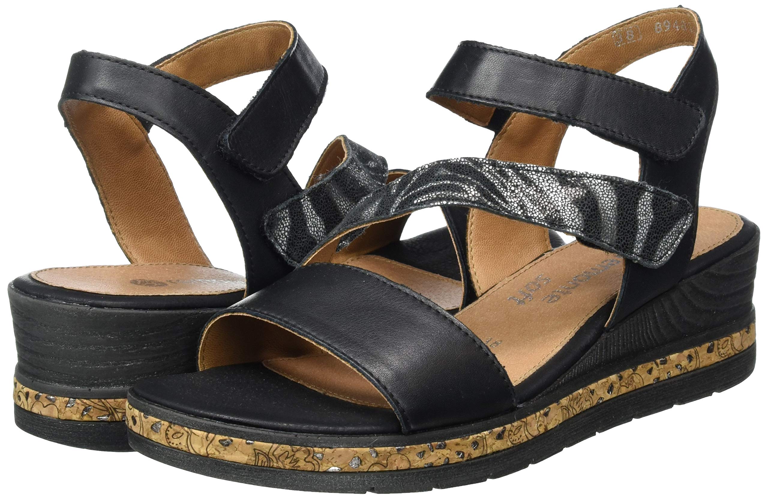 Remonte Women's Ankle Strap Sandals - Comfortable Summer Dress Sandals with Adjustable Buckle for Weddings, Beach & Casual Outfits