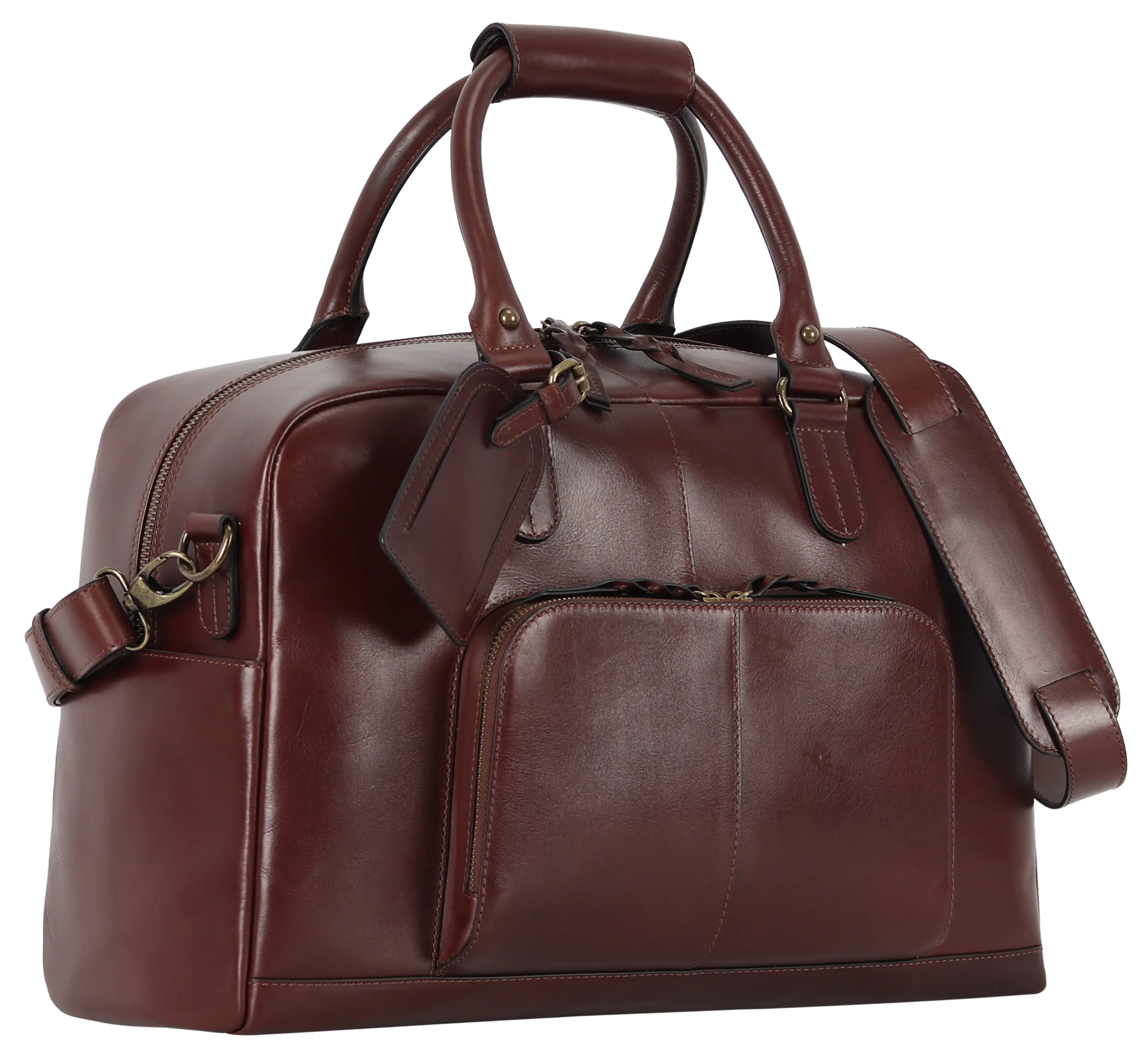 Premium Leather Carry-On Duffle Bag for Travel & Gym - Water-Resistant, Spacious & Durable Luggage for Men & Women - Perfect for Business Trips, Weekend Getaways & Workouts