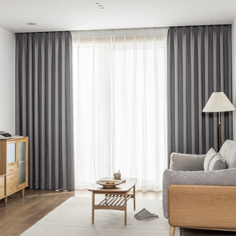 Elsie Embossed Jacquard 100% Blackout Custom Curtains - Thermal Insulated Window Drapes for Bedroom & Living Room - Noise Reducing Room Darkening Curtain Panels