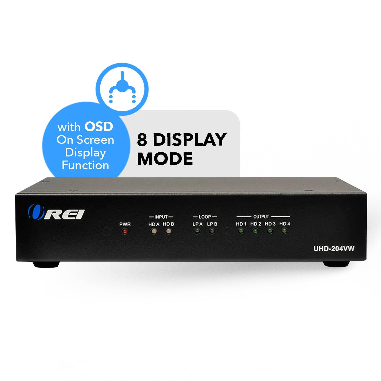 2x4 Video Wall Controller with 180° Rotation - UHD 204VW for Digital Signage & Control Rooms | Perfect for Conference Rooms, Retail Displays & Command Centers
