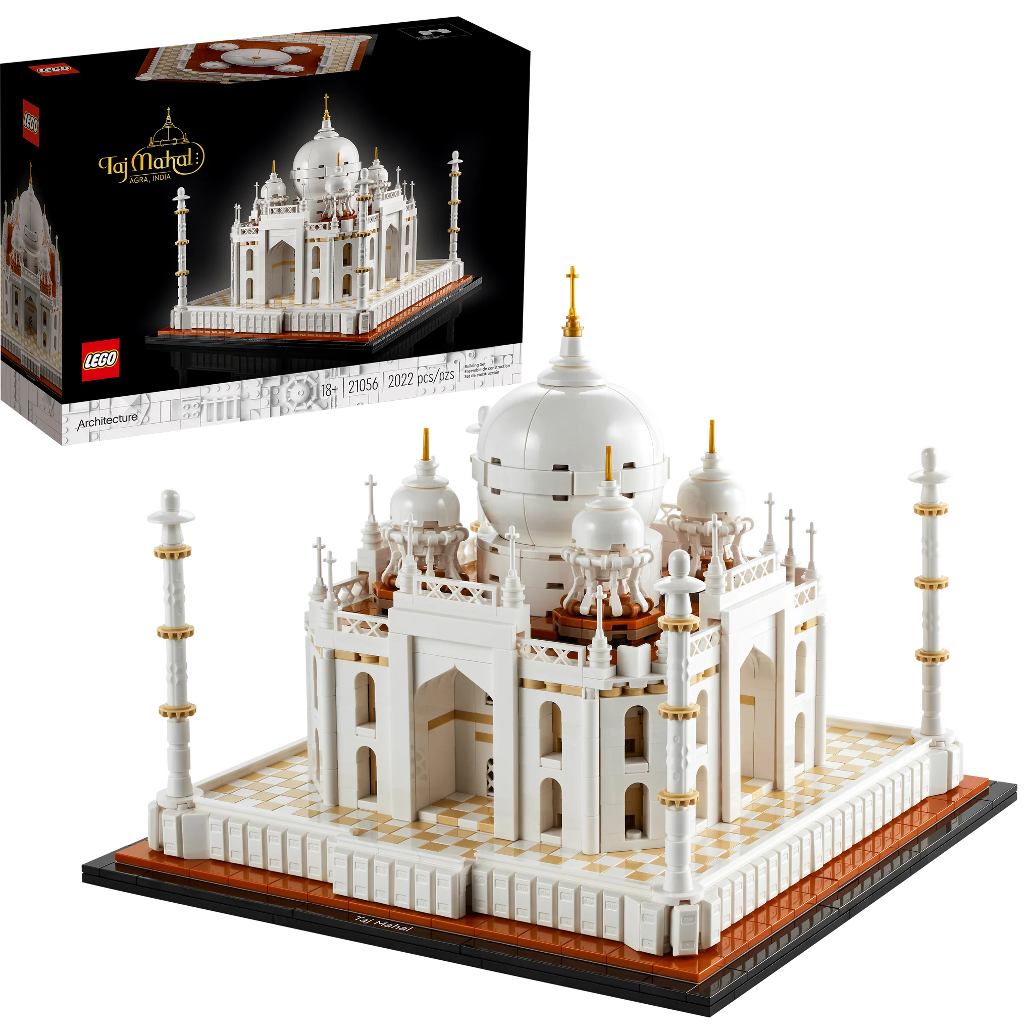 LEGO® Architecture Taj Mahal Building Set (21056) - Collectible Model Kit for Adults, Perfect for Home Decor & Office Display - Creative Gift for Architecture Lovers & LEGO Enthusiasts