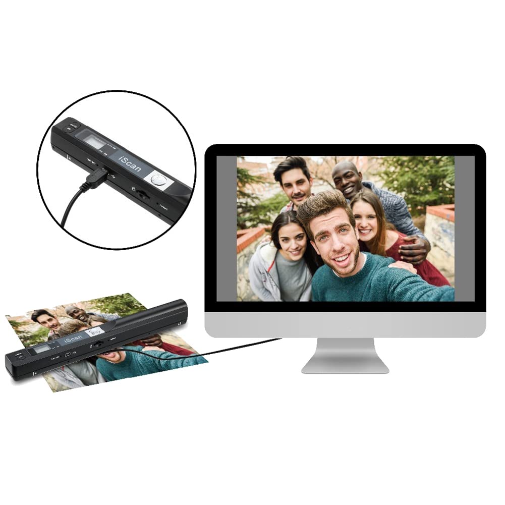 Portable A4 Document Scanner - Handheld Book & Photo Scanner with JPEG/PDF Support - Perfect for Office, School & Travel Document Digitizing