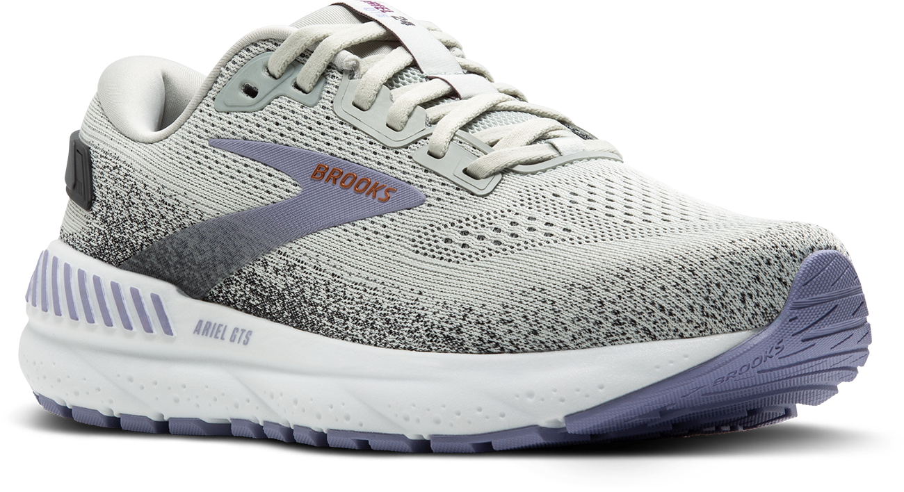 Ariel GTS 24 Women's Running Shoes - Mercury/Ebony/Sweet Lavender Color | Lightweight & Breathable for Jogging, Gym Workouts & Daily Wear