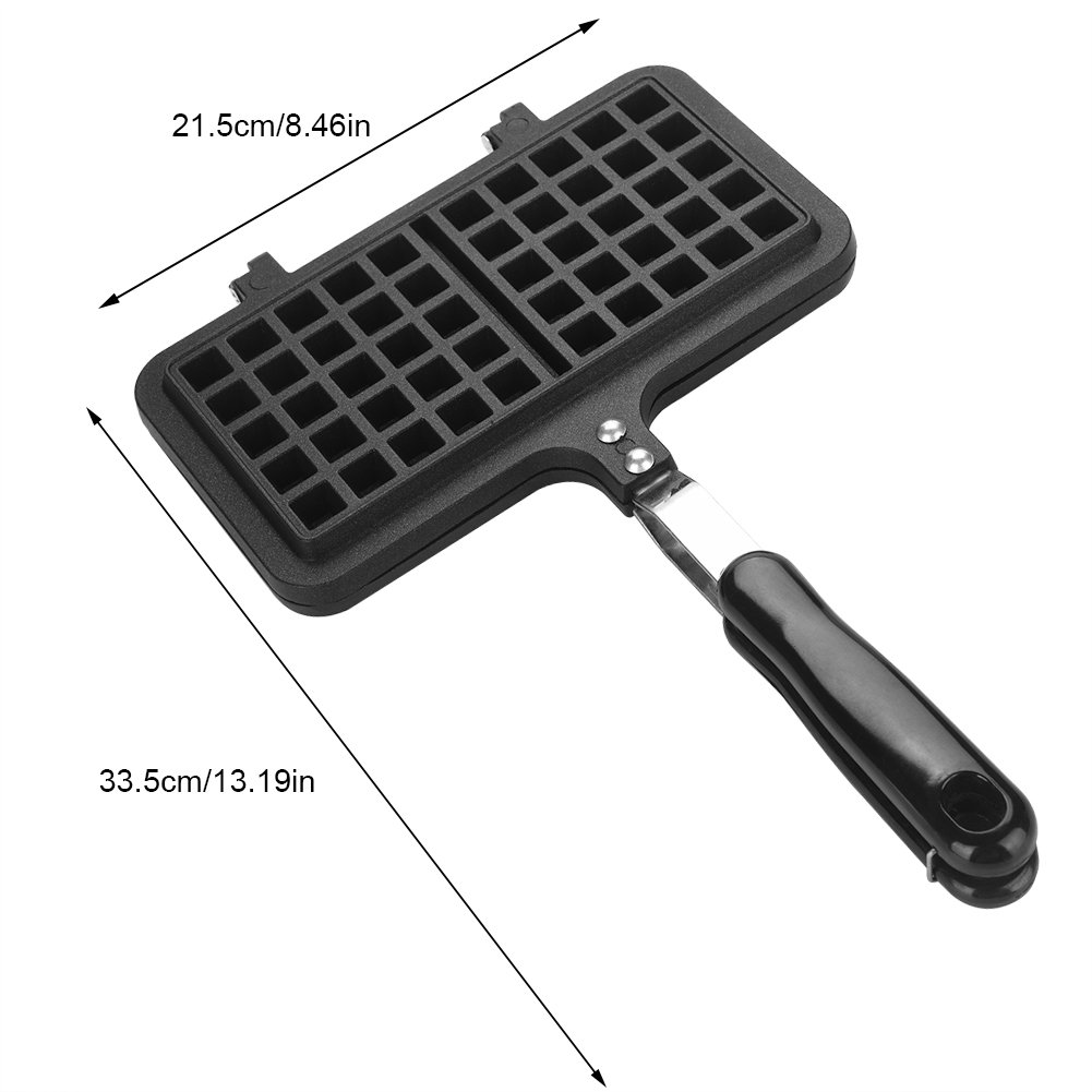 Mini Waffle Maker & Non-Stick Baking Pan - Dual Head Waffle Iron for Hash Browns, Breakfast Sandwiches & Desserts - Perfect for Home, Camping & Quick Breakfasts