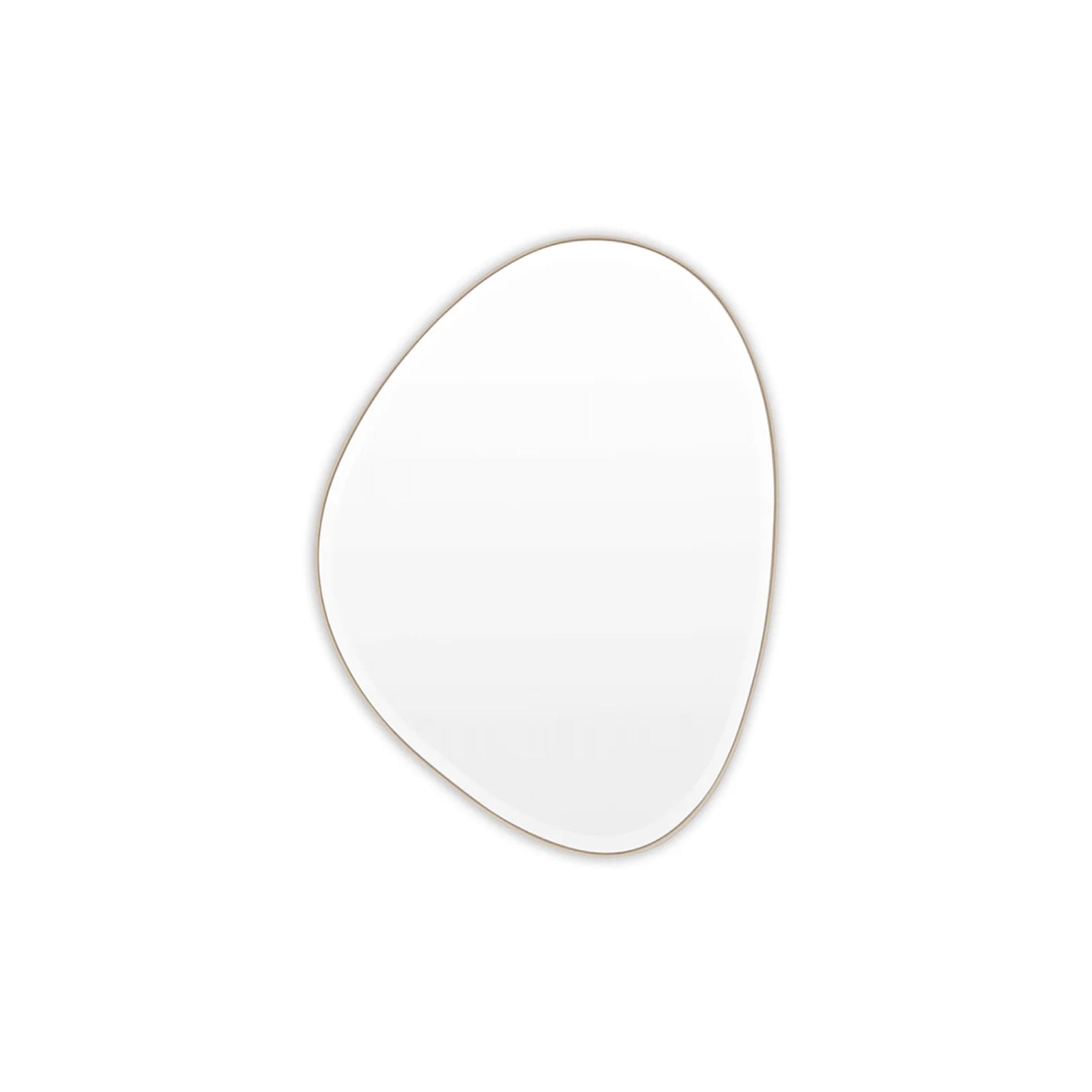 MIDDLE OF NOWHERE Pebble Mirror in Sand Color - 70x90cm Wall Decor for Living Room, Bedroom & Bathroom