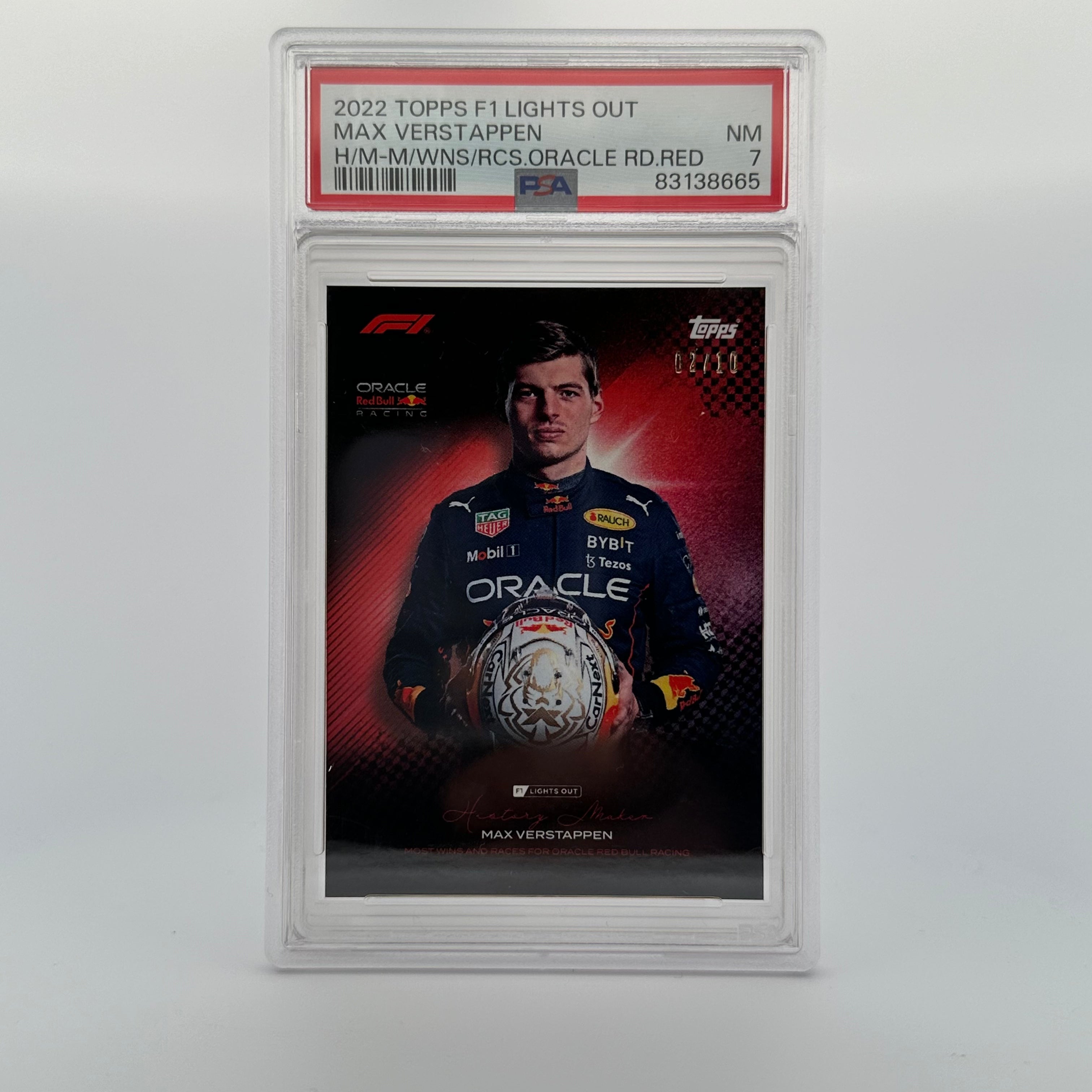 PSA 7 2002 Topps Max Verstappen Rookie Card - History Maker Red Parallel - Perfect for F1 Racing Fans & Sports Memorabilia Collectors