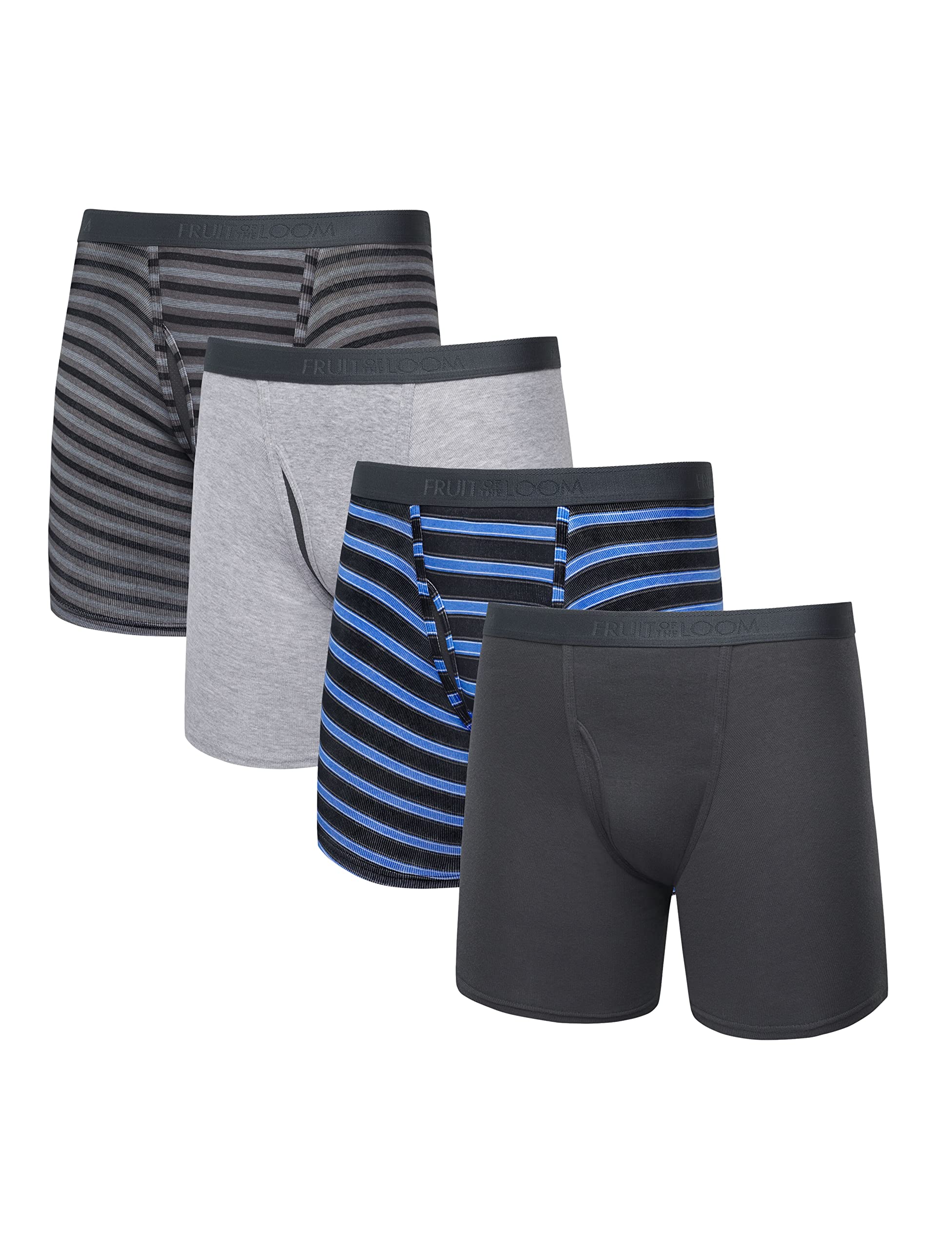 Fruit of the Loom Men's Breathable Cotton Underwear - Tag-Free Comfort for Regular & Big & Tall Sizes - Perfect for Everyday Wear, Workouts, and Travel