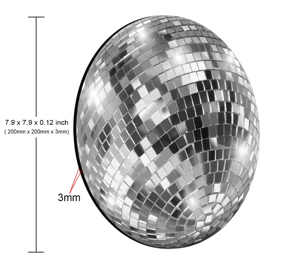 Smooffly Silver Disco Ball Round Mouse Pad - Custom Glitter Computer Mousepad for Laptop & PC Gaming - Sparkling Office Desk Accessory for Work & Party Decor