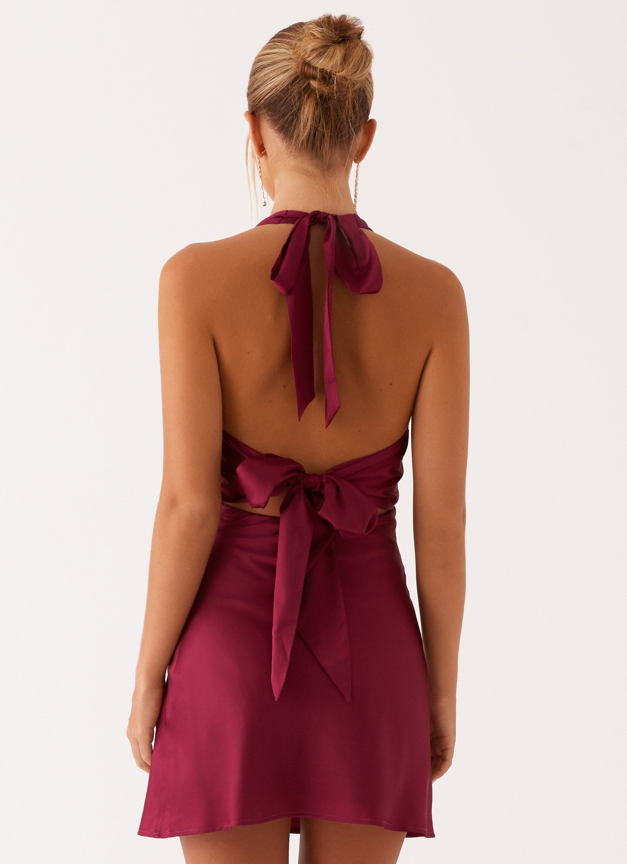 Heavy Hearted Mini Dress in Mulberry - Elegant & Stylish Women's Party Dress for Evening Events, Date Nights & Special Occasions