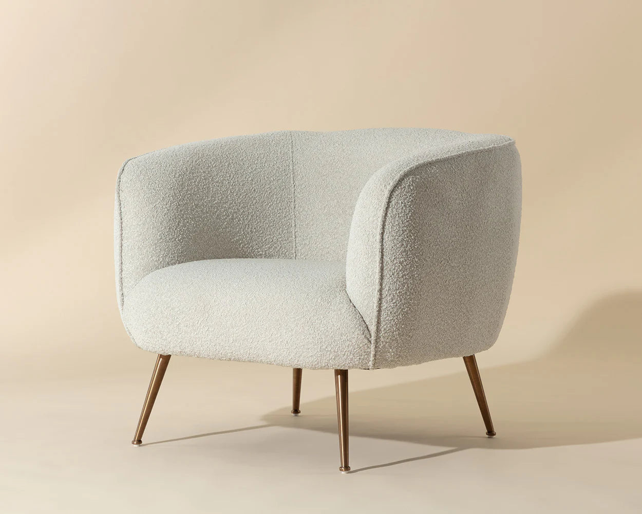 Amara Lounge Chair Copenhagen White - Modern Accent Chair for Living Room, Bedroom & Office | Sunpan Furniture 107961 | Perfect for Relaxing, Reading & Decorating