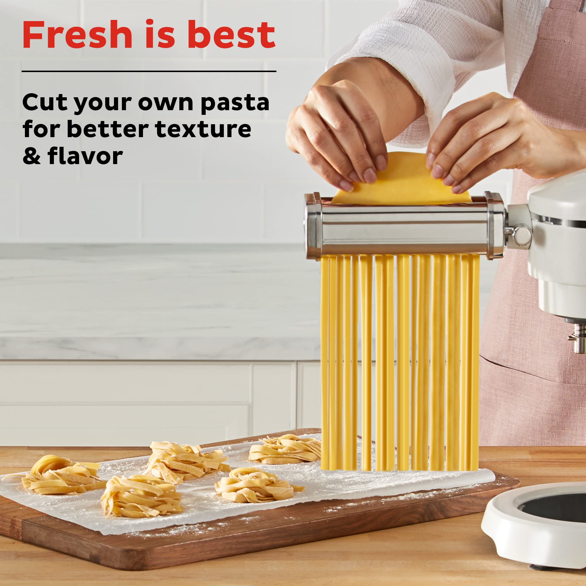 Instant Pot Pasta Maker Attachment for Stand Mixer Pro - Includes Pasta Roller, Fettuccine & Spaghetti Cutters | Perfect for Homemade Pasta, Italian Dinners & Family Cooking