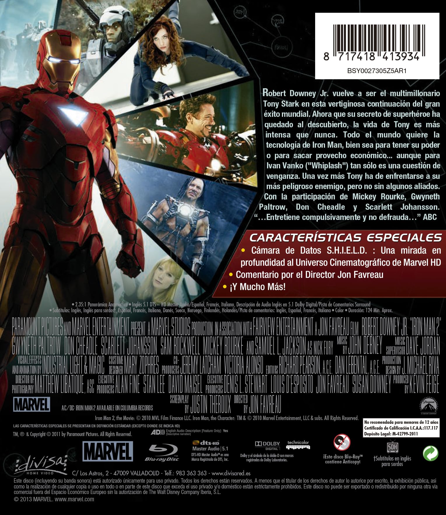 Iron Man 2 Action Figure - Official Marvel Collectible Toy for Kids & Adults - Perfect for Display, Gifts & Superhero Play Scenes