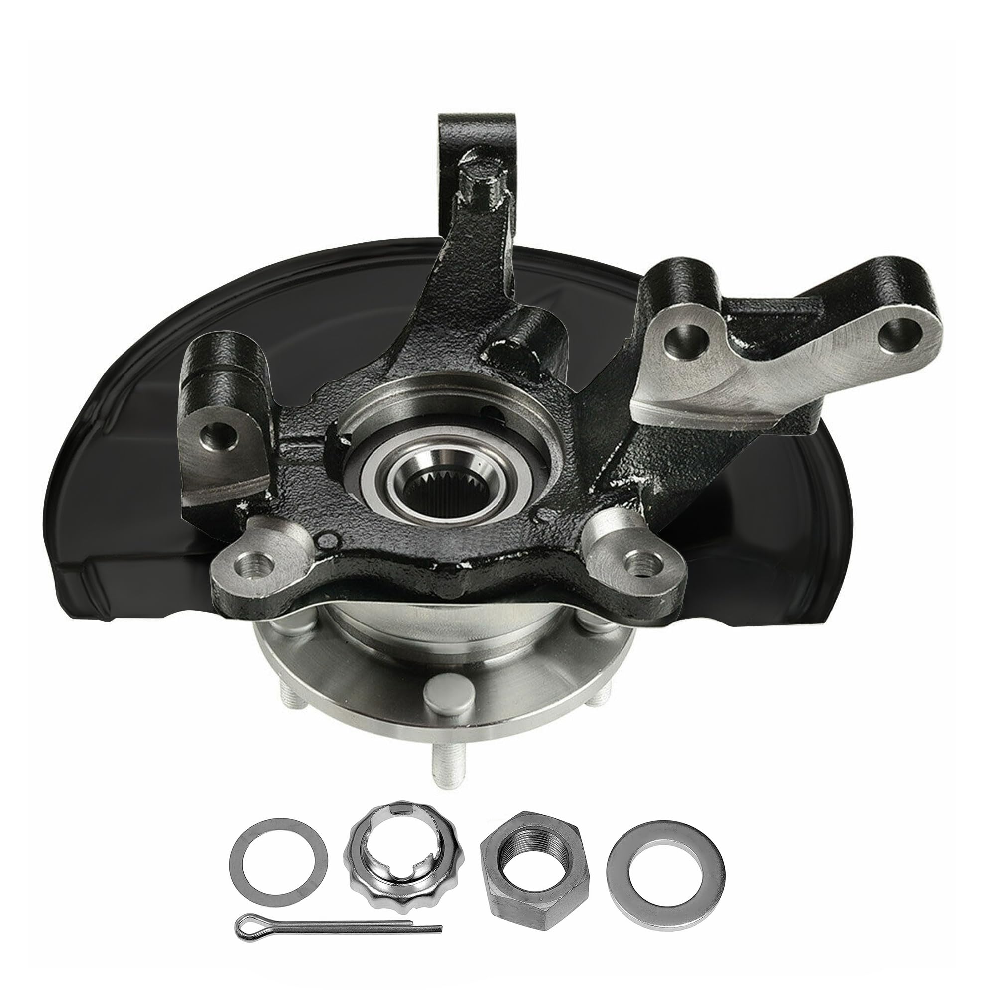 2008-2012 Dodge Caliber & 2007-2017 Jeep Compass/Patriot Front Left Steering Knuckle Wheel Bearing Hub Assembly 698-411 - Perfect for Suspension Repair & Off-Road Maintenance