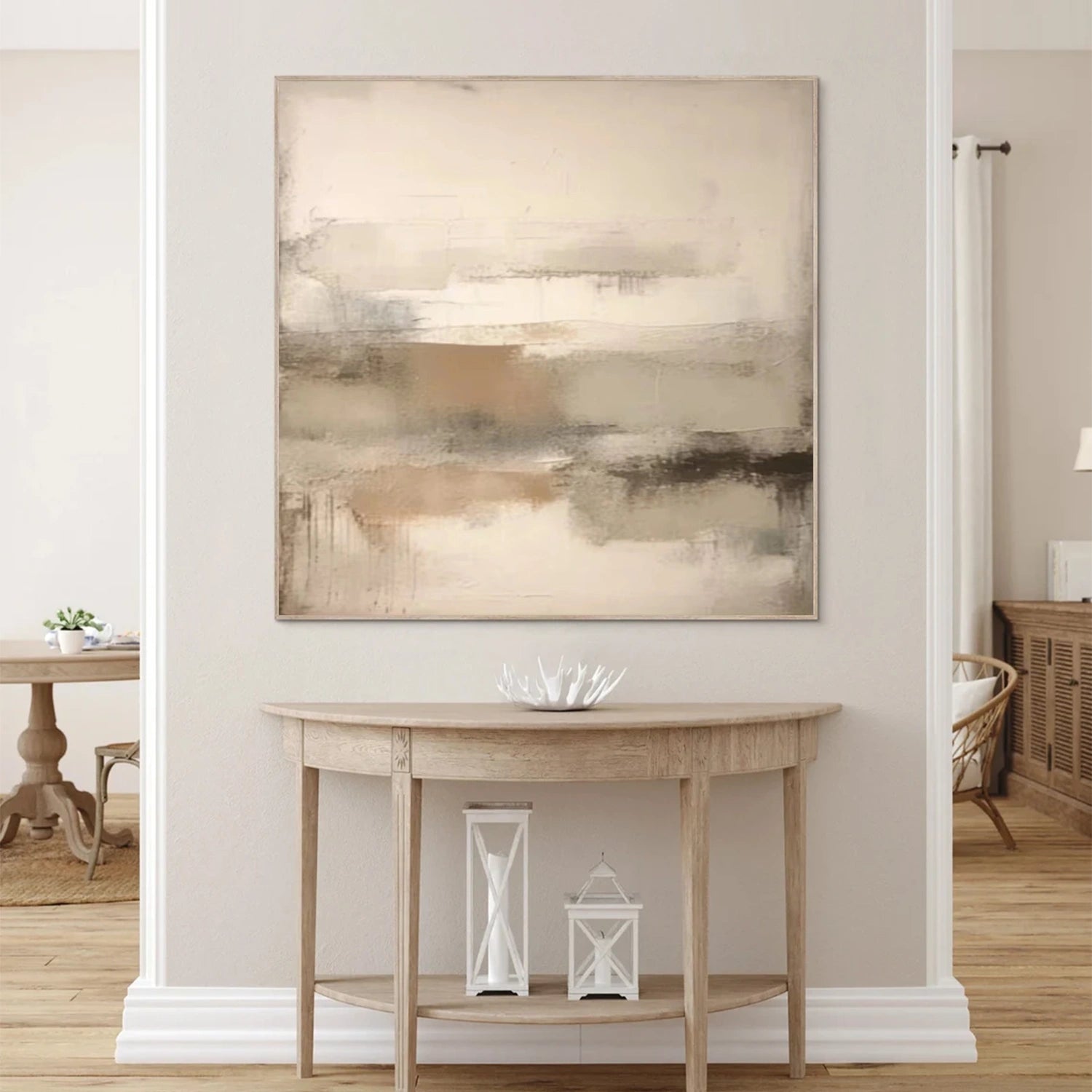 Abstract Tranquility Art Painting #WS297 - Modern Wall Decor for Living Room, Bedroom & Office - Handmade Canvas Artwork for Home Decoration