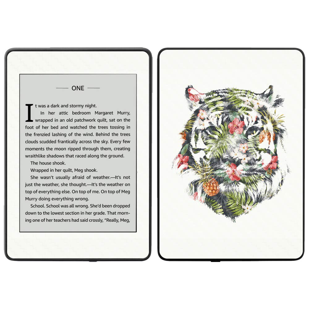 MightySkins Carbon Fiber Skin for Amazon Kindle Paperwhite 2018 (10th Gen) - Abstract Wood Design | Waterproof Protective Cover | Durable Textured Finish | Easy to Apply & Remove | Made in USA | Perfect for Travel, Reading & Outdoor Use