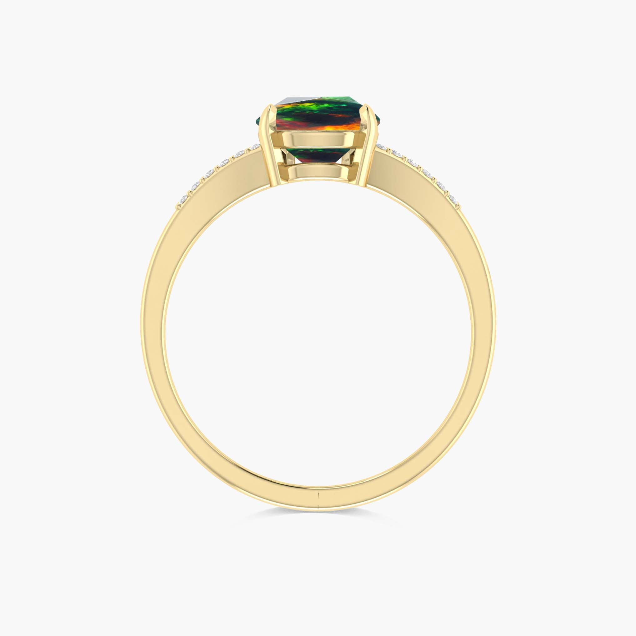 Natural Black Fire Opal Wedding & Engagement Ring for Women – Elegant Gemstone Jewelry for Brides, Anniversaries & Special Occasions