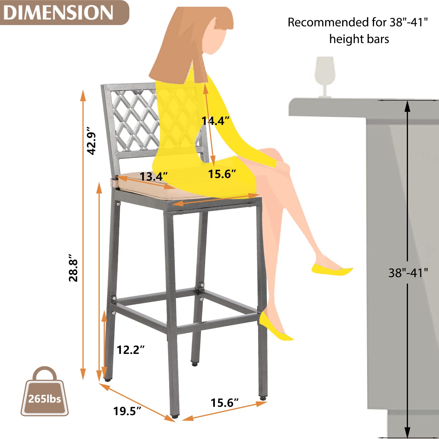 **Metal Bar Stools for Dining - 29