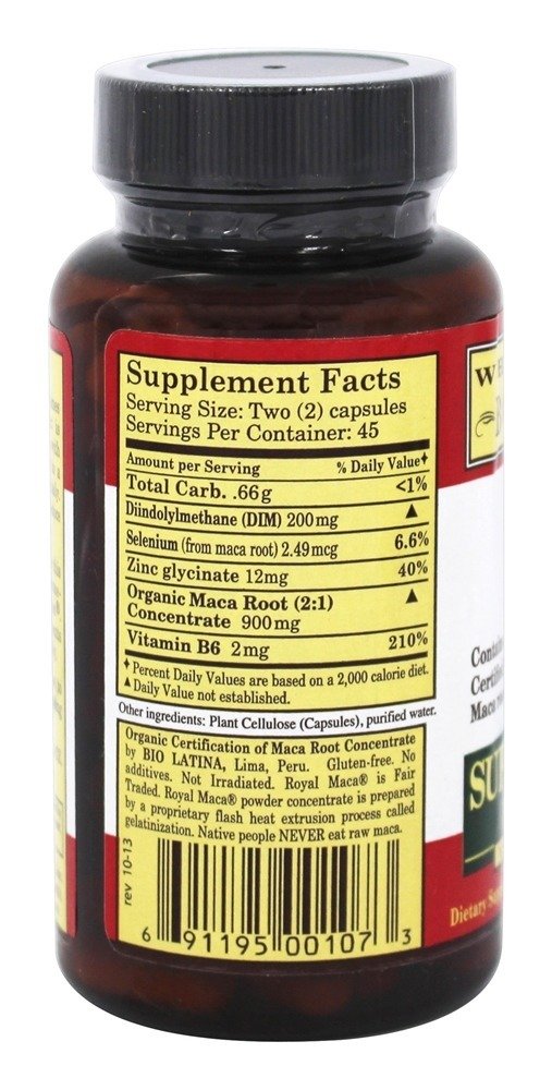 Whole World BOTANICALS Super Royal Maca Root Capsules for Men - 90 Count | Natural Energy & Vitality Supplement | Supports Stamina & Performance