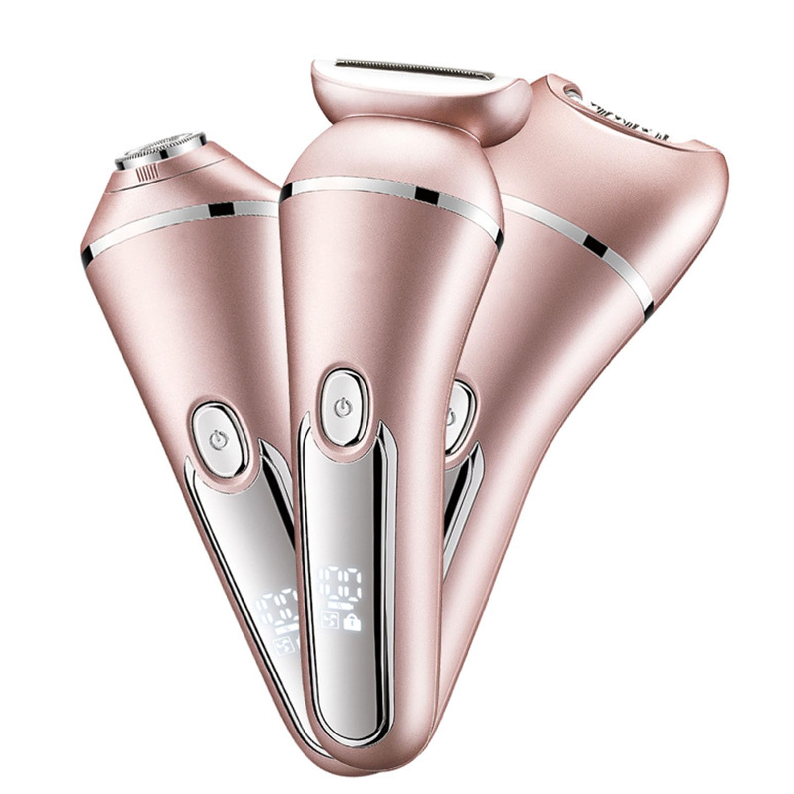 3-in-1 Electric Bikini Trimmer for Women - Painless Hair Removal with 3 Heads for Smooth Skin at Home & Travel