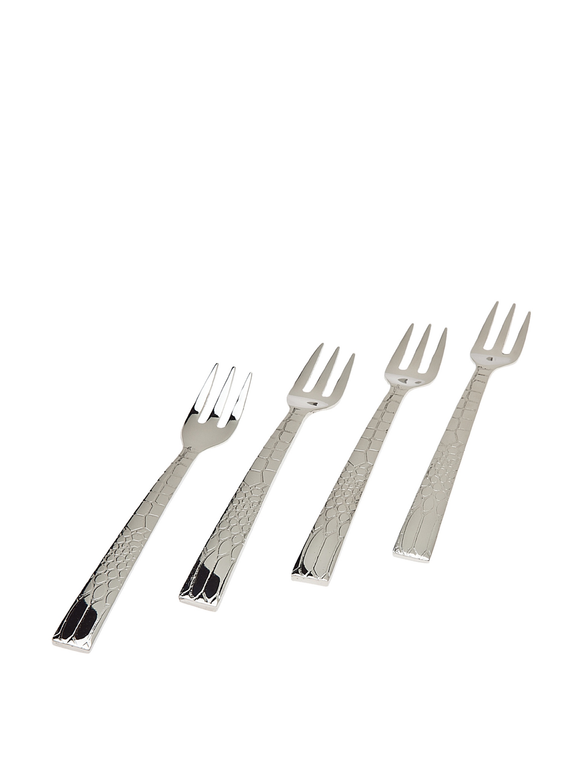 Premium Stainless Steel Crocodile Dessert Forks Set of 4 - Elegant Mini Cake Forks for Parties, Weddings, and Afternoon Tea - Perfect for Desserts, Cakes, and Pastries