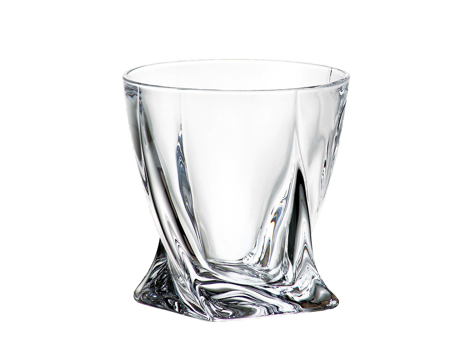Premium Red Vanilla Quadro Tumbler Set - 6 Pack Clear Glasses for Cocktails, Iced Coffee & Smoothies - BPA-Free, Dishwasher Safe Drinkware for Home, Parties & Restaurants