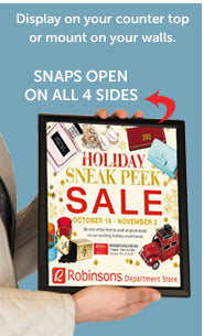 8x10 Table Top Sign Frame - Black Snap Frame for Advertising, Promotions & Displays - Perfect for Restaurants, Retail Stores & Trade Shows