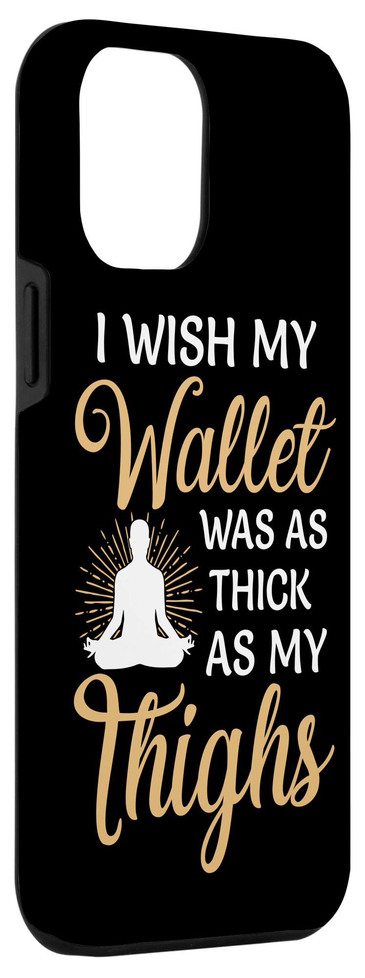 iPhone 12 Pro Max Case - Funny Yoga Namaste Design with Wallet & Thighs Print - Perfect for Yoga Lovers, Summer Travel & Daily Use