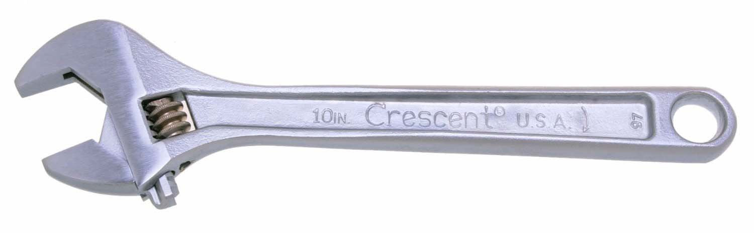 Crescent Wide Capacity Adjustable Wrench 10 Inch - Heavy Duty Adjustable Spanner for Plumbing, Automotive & DIY Home Repairs