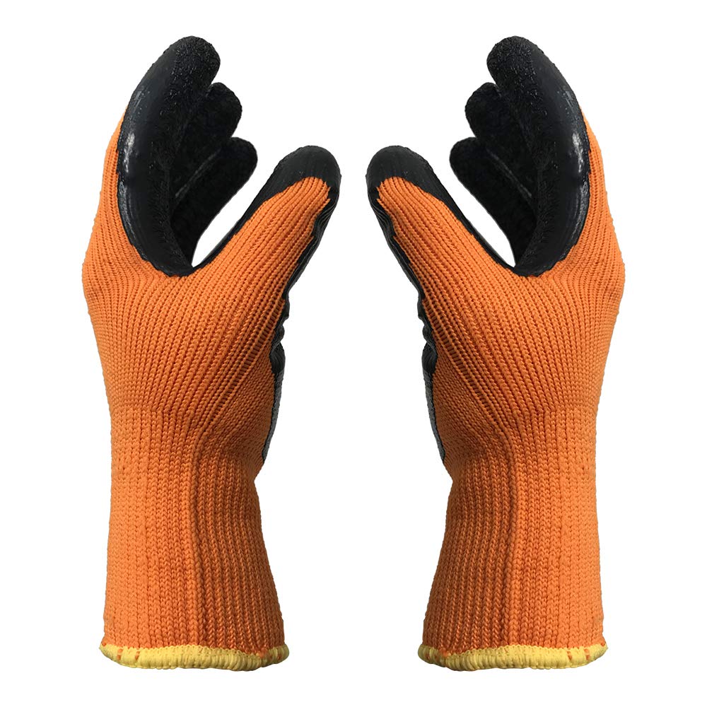 Heat Resistant Gloves for Heat Transfer Printing - Orange & Black Safety Gloves for 3D Vacuum Heat Press Machine & Sublimation - Perfect for T-Shirt Printing, DIY Crafts & Industrial Use