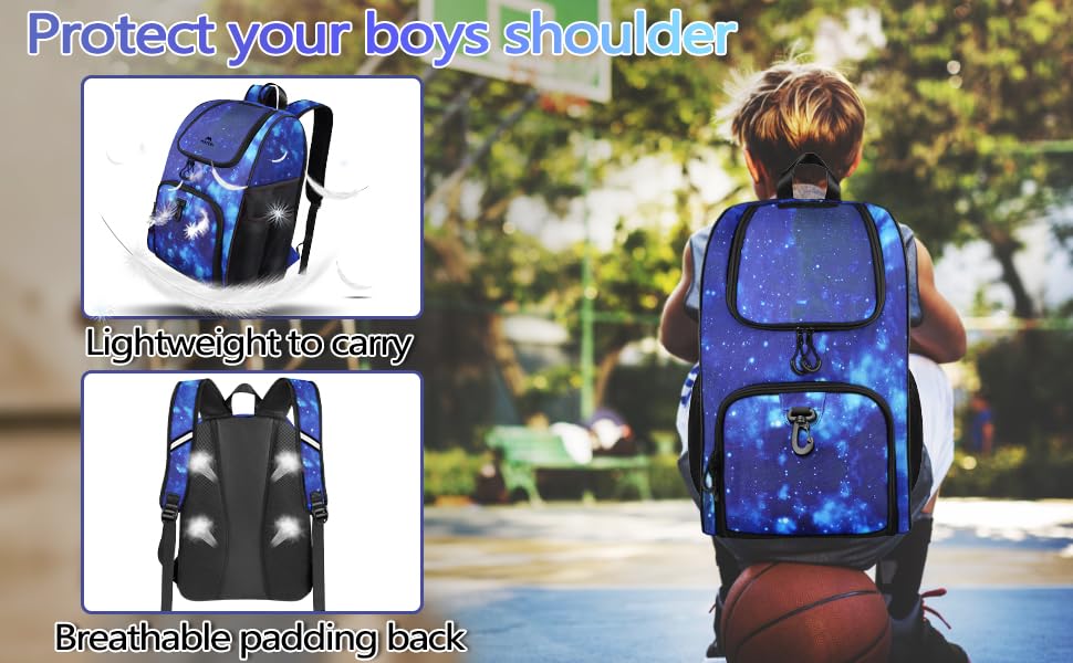 **MATEIN Basketball Backpack - Durable Water-Resistant Sports Bag with Ball Holder & Shoe Compartment, Large Capacity for Basketball, Soccer, Volleyball & Football Gear - Perfect for Training, Games & Travel**