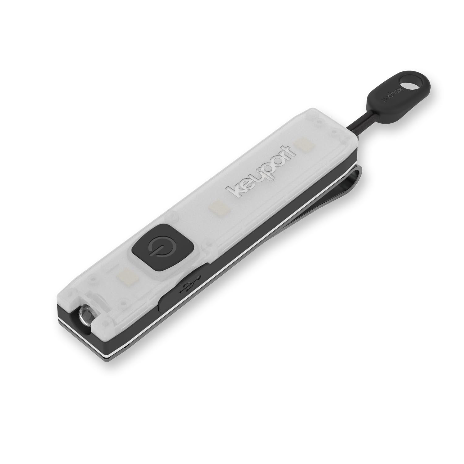 Keyport Pocket Flare 2.0 Rechargeable Keychain Flashlight - Ultra Bright LED Mini Flashlight with USB Charging, Pocket Clip & Dual Modes (Beam/Lamp) | Perfect for EDC, Purse, Hiking, Camping & Emergency Use