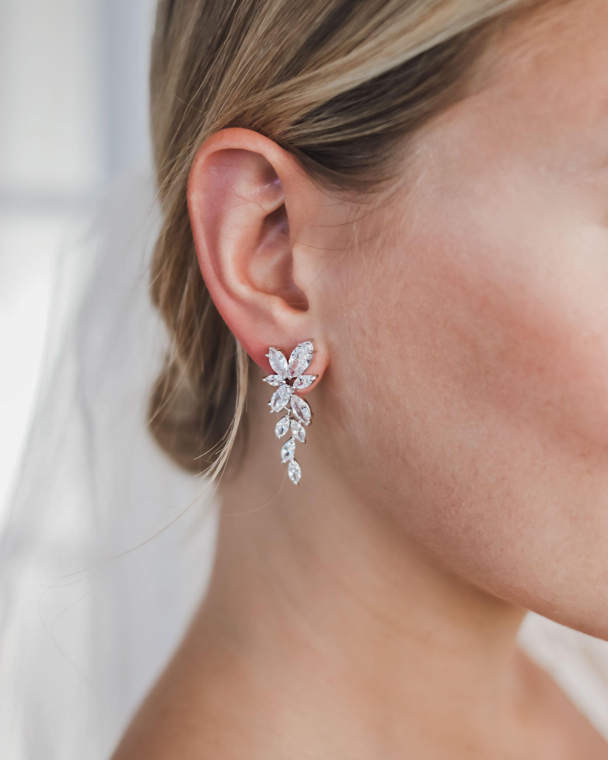 Nicole CZ Stud Earrings for Women - Sparkling Cubic Zirconia Jewelry for Everyday Wear & Special Occasions