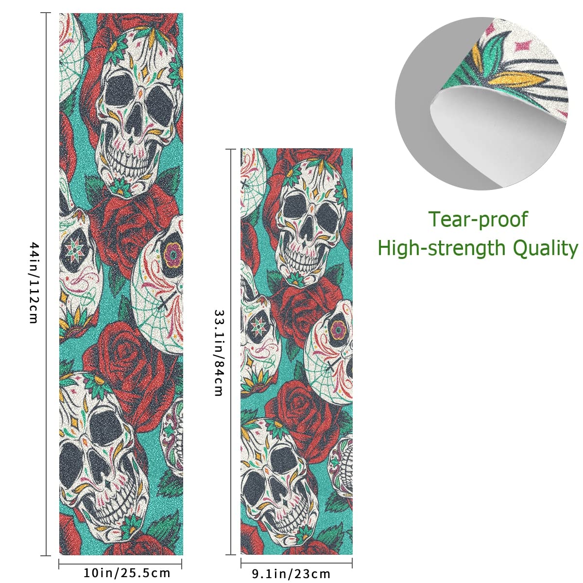 Mexican Rose Skull Longboard Grip Tape - 44