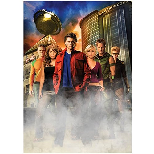 Allison Mack 8x10 Photo - Smallville Cast with Tom Welling in Smoke - Perfect for Collectors, Fans, and Home Decor Display