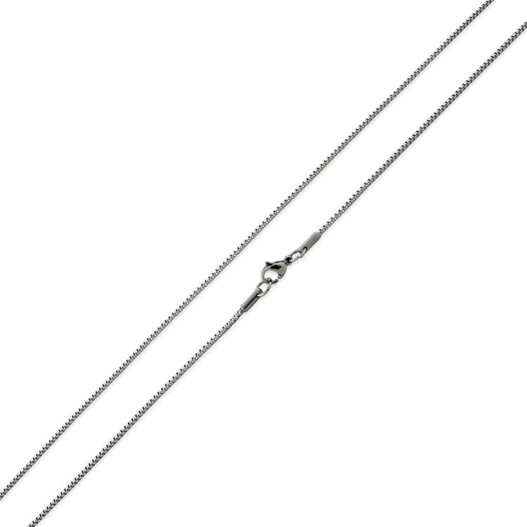 1.5mm Stainless Steel Box Chain Necklace for Women & Men - Durable, Hypoallergenic Jewelry for Everyday Wear, Gifts & Layering