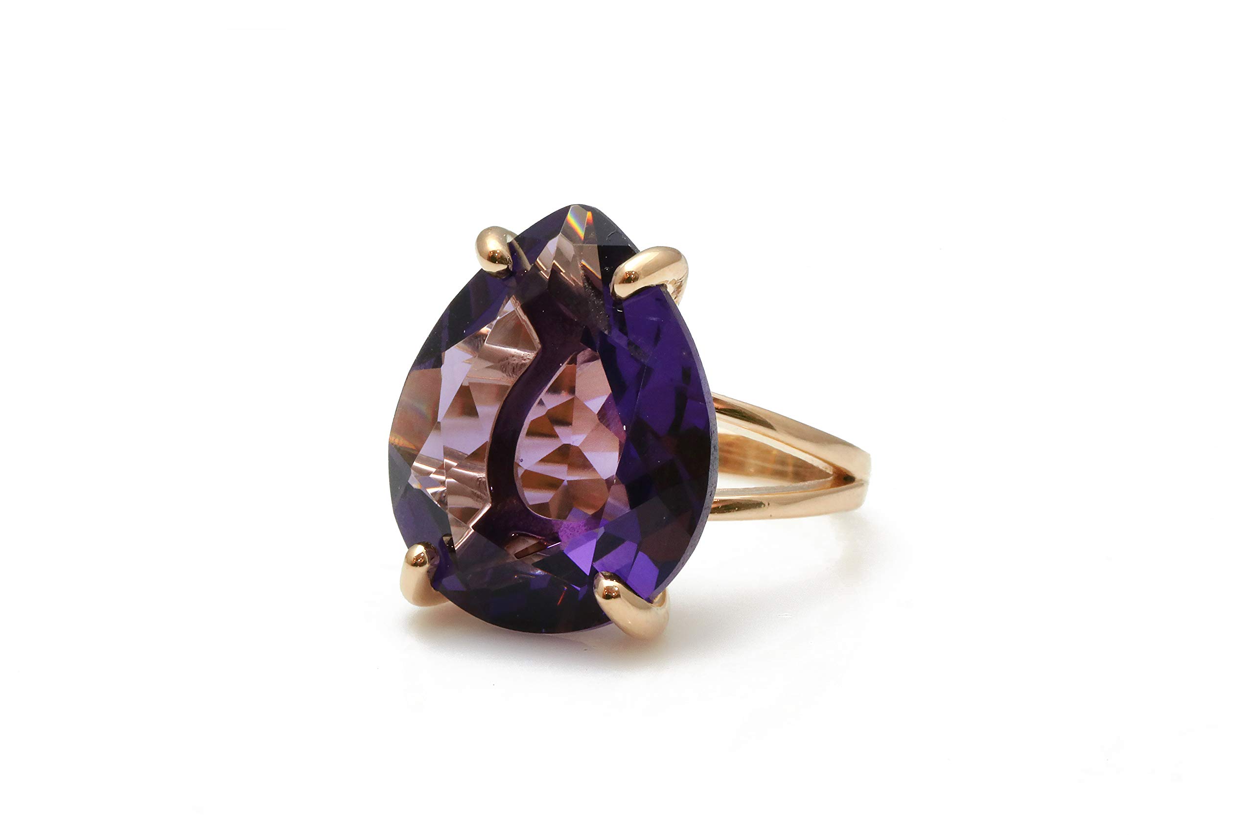 925 Sterling Silver Amethyst Ring - Handmade Birthstone Jewelry for Women | Engagement, Birthday & Everyday Wear | Gift Box Included | Perfect for Weddings, Anniversaries & Special Occasions