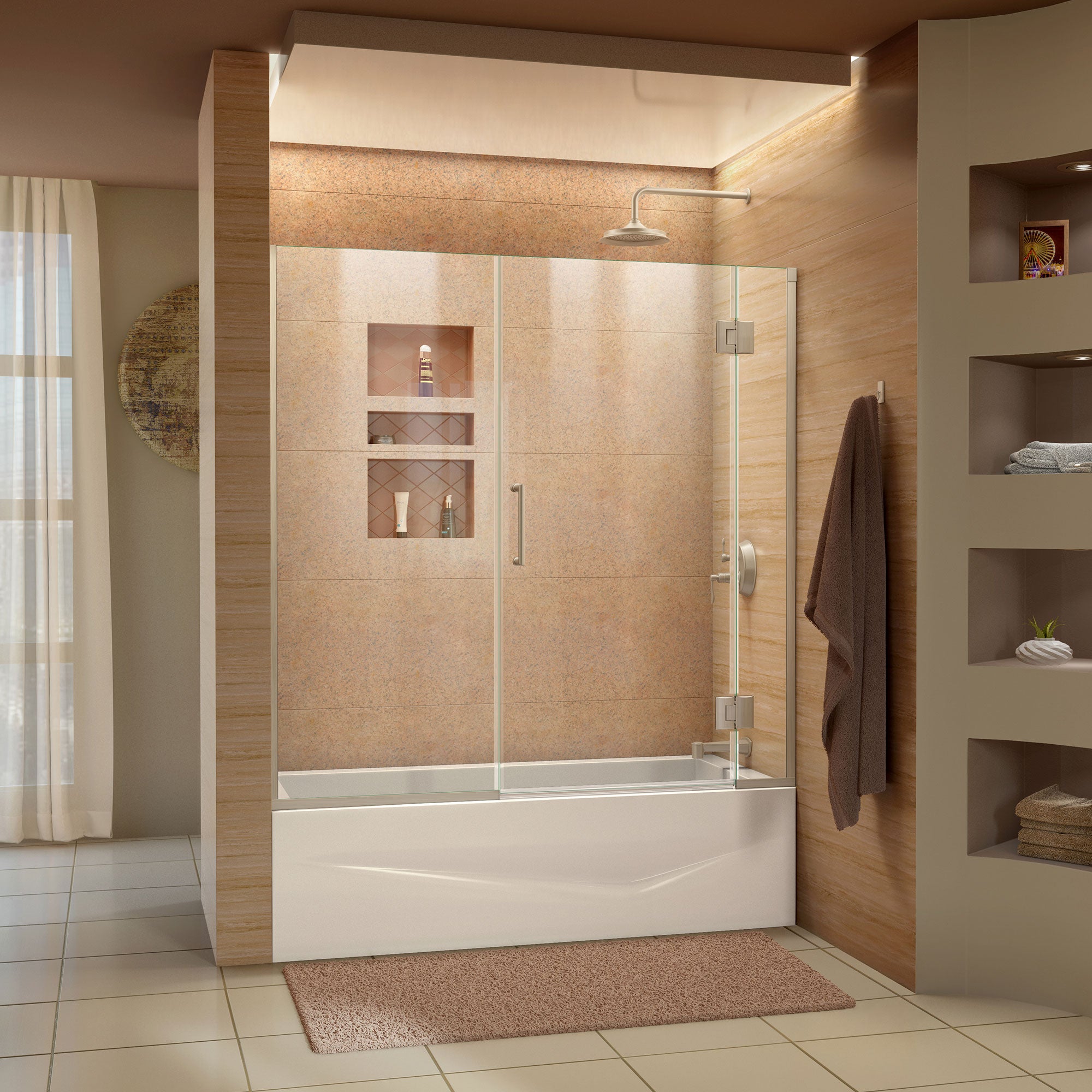 DreamLine Unidoor X Frameless Hinged Shower Door - 58 1/2