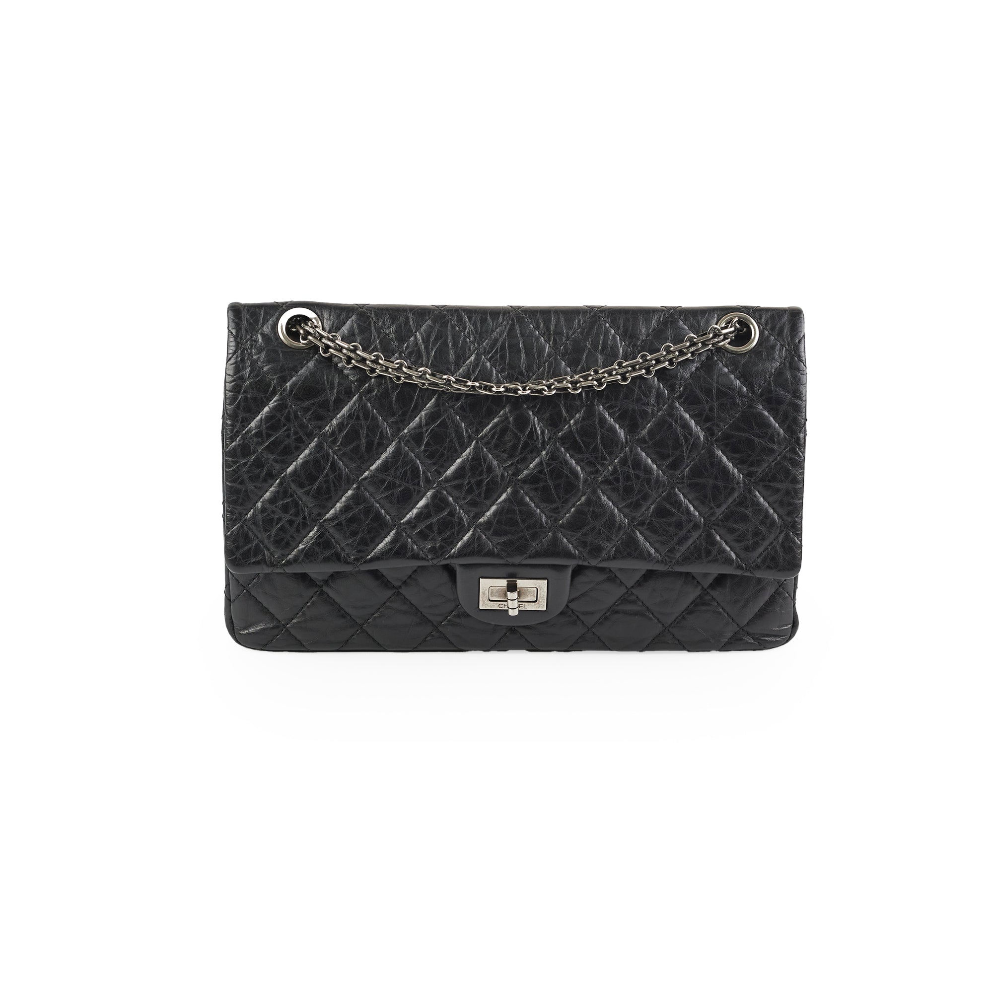 Chanel Reissue 226 Black Calfskin Shoulder Bag for Women | Luxury Leather Handbag | Perfect for Work, Evening Events & Special Occasions