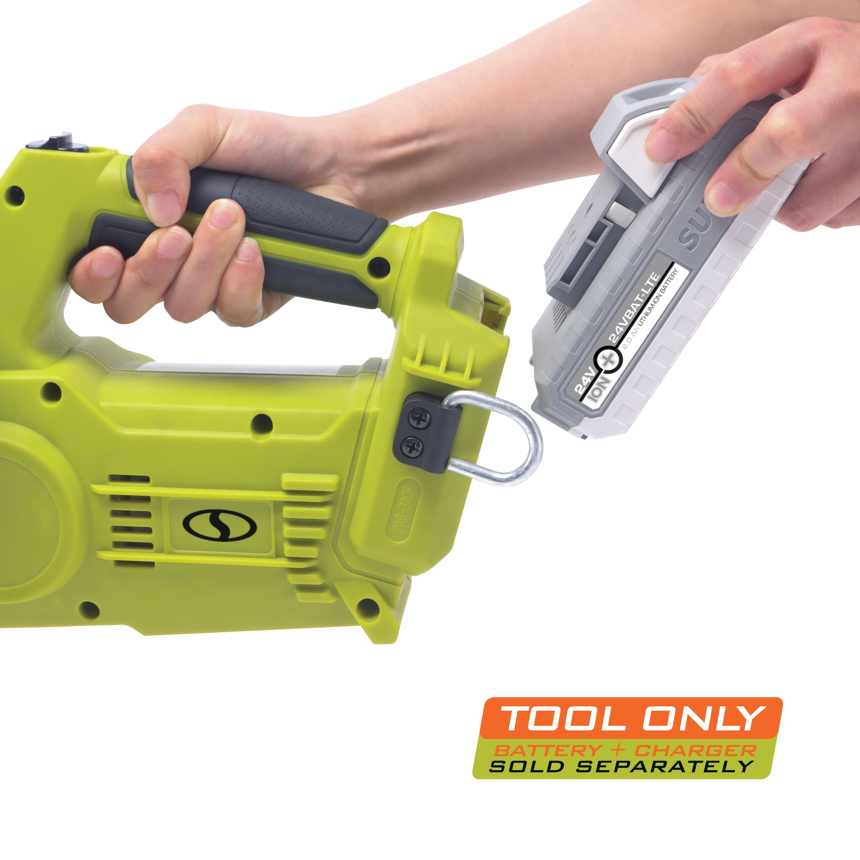Sun Joe 24V 10CS-CT 24 Volt Cordless Chainsaw | 10 Inch Electric Chain Saw | Battery Not Included | Perfect for Tree Trimming, Yard Cleanup & DIY Wood Cutting Projects
