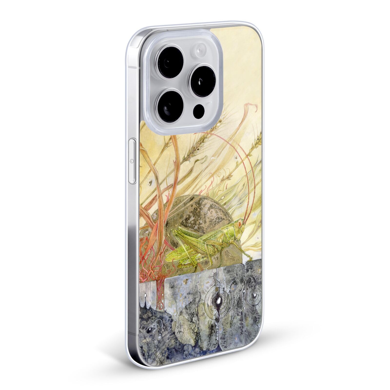 Stephanie Law Grasshopper Immortal Ephemera iPhone 12 Pro Max Case - Officially Licensed Soft Gel Phone Cover by Head Case Designs | Perfect for Nature Lovers & Fantasy Art Enthusiasts