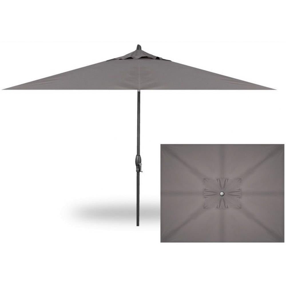8' x 10' Rectangle Auto Tilt Outdoor Patio Umbrella - Heavy Duty Sun Shade for Poolside, Deck, Backyard & Garden - Treasure Garden Collection