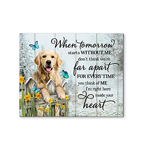 1000-Piece Farmhouse Golden Retriever Jigsaw Puzzle for Adults & Kids - Wooden Puzzle with 'When Tomorrow Starts Without Me' Design - Educational Toy for Youth Development & Best Gift for Puzzle Lovers - Perfect for Family Game Nights, Preschool Learning & Home Decor