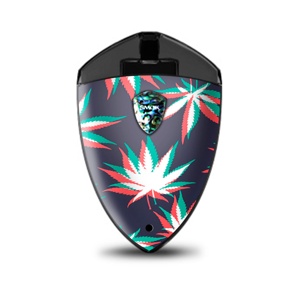 3D Holographic Rolling Tray with Pot Leaf Design - Smok Rolo Badge Skin for Stash Box & Accessories - Perfect for Smoking, Storage, and Decoration
