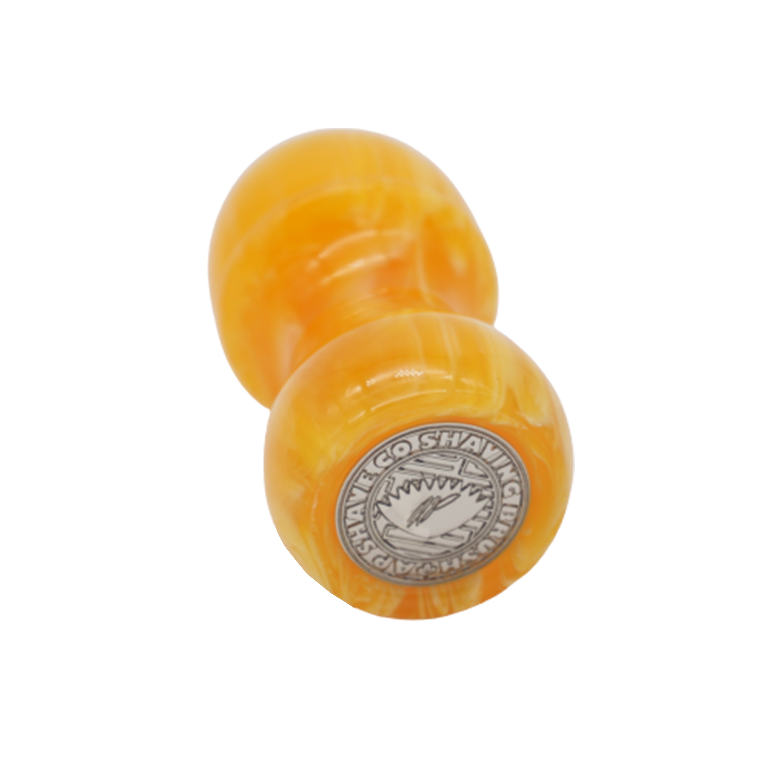 Premium Amber Handcrafted Shaving Brush Handle - Fits 24mm & 26mm Knots - Luxury Wet Shaving Accessory for Men's Grooming Kit - Perfect Gift for Barbers & Shaving Enthusiasts