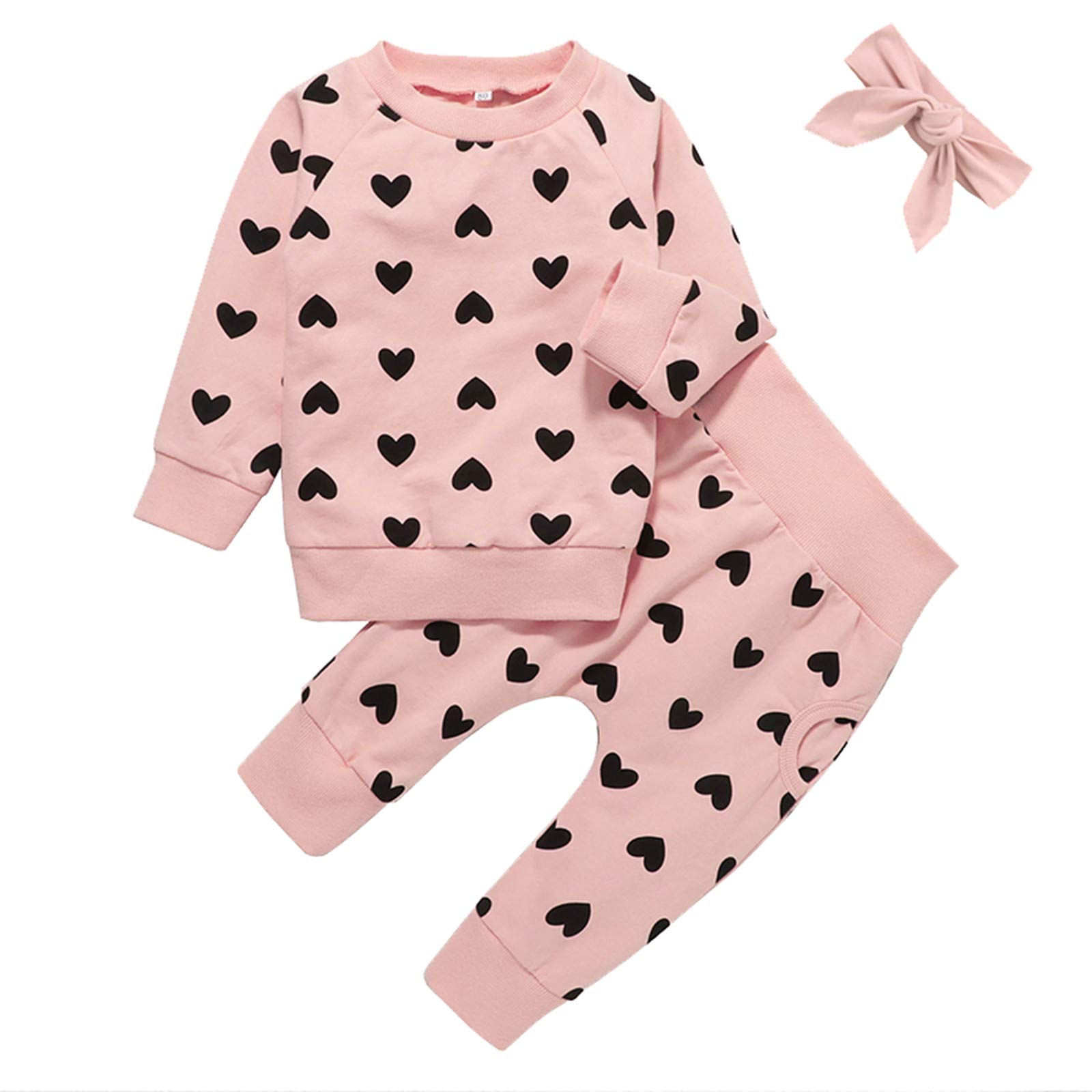 Newborn Baby Girl Clothes Set - Cute Letter Print Fall Long Sleeve Tops & Tees Outfit | Perfect for Infant Photoshoots, Family Gatherings & Daily Wear