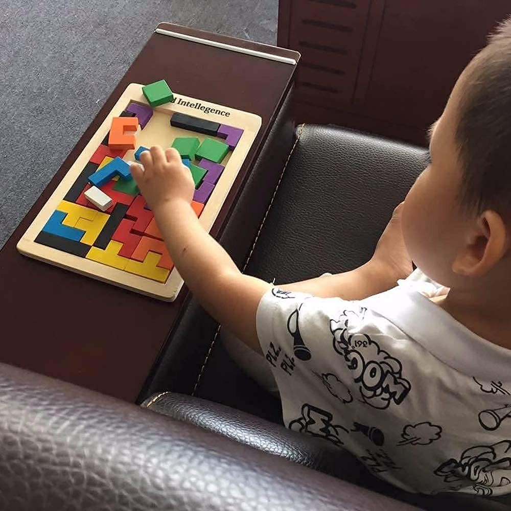 Triyugo Wooden Brain Teaser Puzzles for Kids Ages 3+ - 40-Piece Educational Building Block Games, Montessori Learning Toys for Toddlers - Perfect for Travel, Indoor & Outdoor Play, Birthday Gifts & STEM Activities
