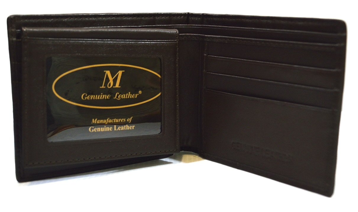 Luxury Men's Bifold Crocodile Leather Wallet - Genuine Crocodile Tail Skin, Dark Brown - Perfect for Business, Travel & Everyday Use